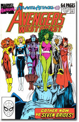 'They all look so good! I don't know which one to eat first!' West Coast Avengers Annual #4