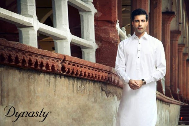 Mens-Wear-Cotton-Embroidered-Kurta-Pajama-By-Dynasty-Fabrics-New-Fall-Collection-2014-3 Mens-Wear-Cotton-Embroidered-Kurta-Pajama-By-Dynasty-Fabrics-New-Fall-Collection-2013-14-3