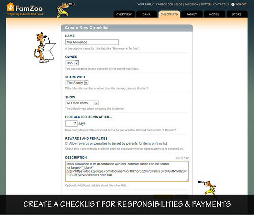 Creating a Checklist for Responsibilities, Penalties, and Payments