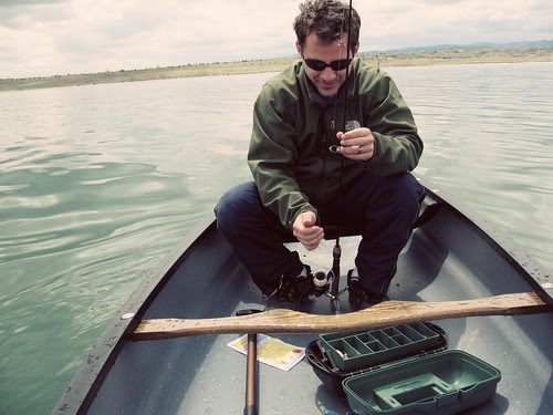 fishing + canoe = happy husband