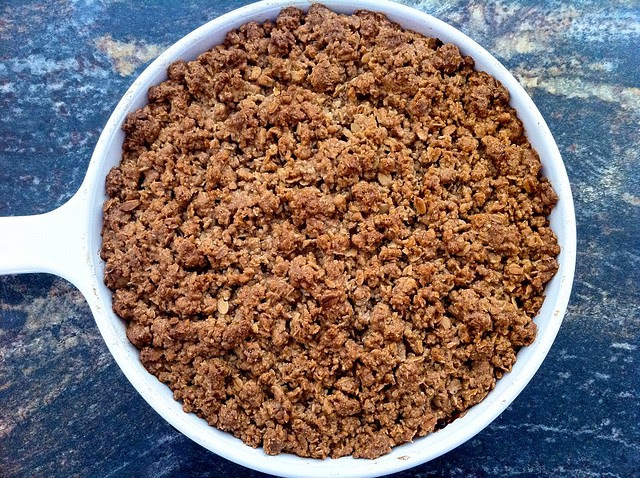 Maple Cheddar Apple Crumble, Baked