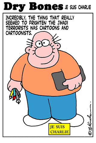 Kirschen, Dry Bones cartoon,charlie hebdo, cartoons, cartoonists, Islamists, terror, terror attacks, Europe, 2015, France, 