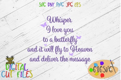 Download Whisper I Love You To A Butterfly Svg Dxf Png Ai Jpg Eps Free