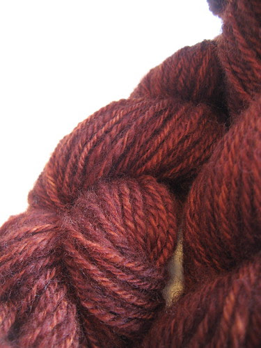hand carded/spun/dyed corriedale