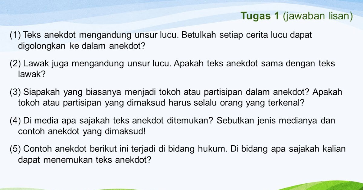 Unsur Lucu Dalam Teks Anekdot Adalah Serbameme