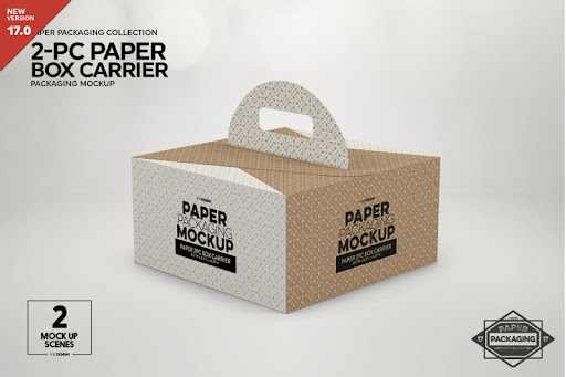 Download Free Free 2pc Paper Box Carrier Packaging Mockup Psd Mockups PSD Mockups.