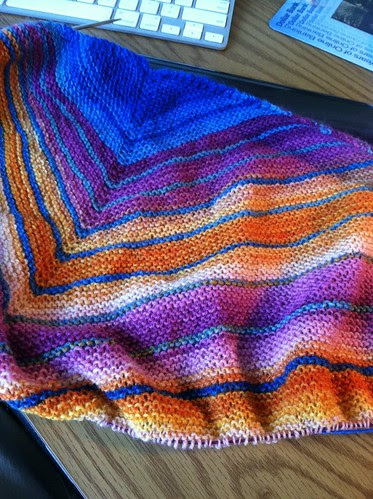 Stripe Study Shawl in progress
