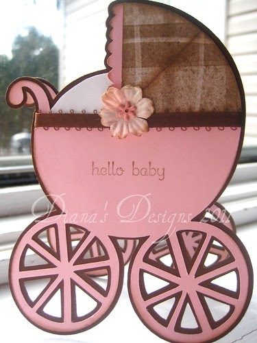 Baby Carriage Card - "Hello Baby"
