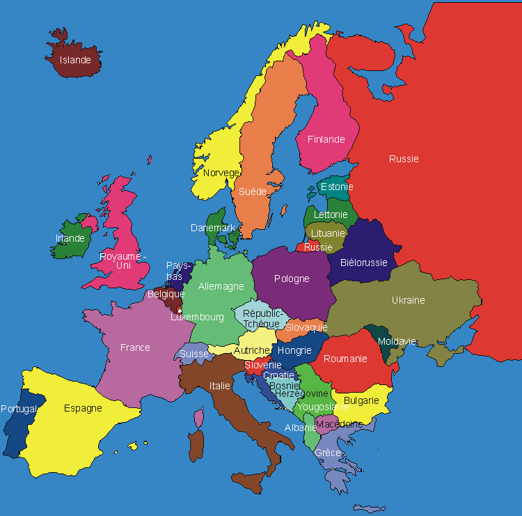 La Carte Géographique De L Europe