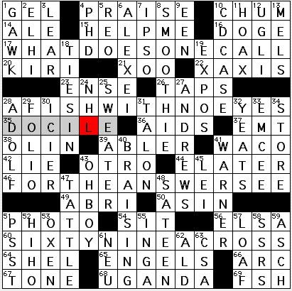 does 2006 thursday parker crossword nine sixty puzzle rex