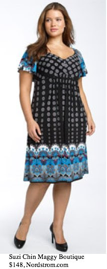 Suzi Chin Maggy Boutique Border Print Dress (Plus) - - Nordstrom