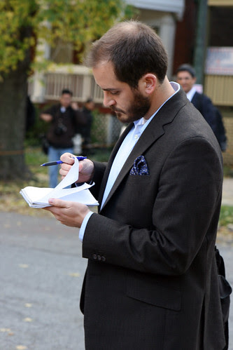 Journalist taking notes