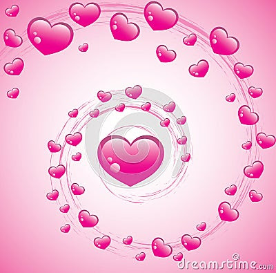 Pink Hearts Background Royalty Free Stock Photos