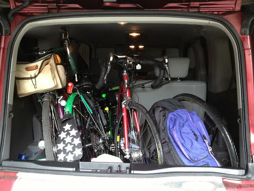Three bikes, three people in the Element