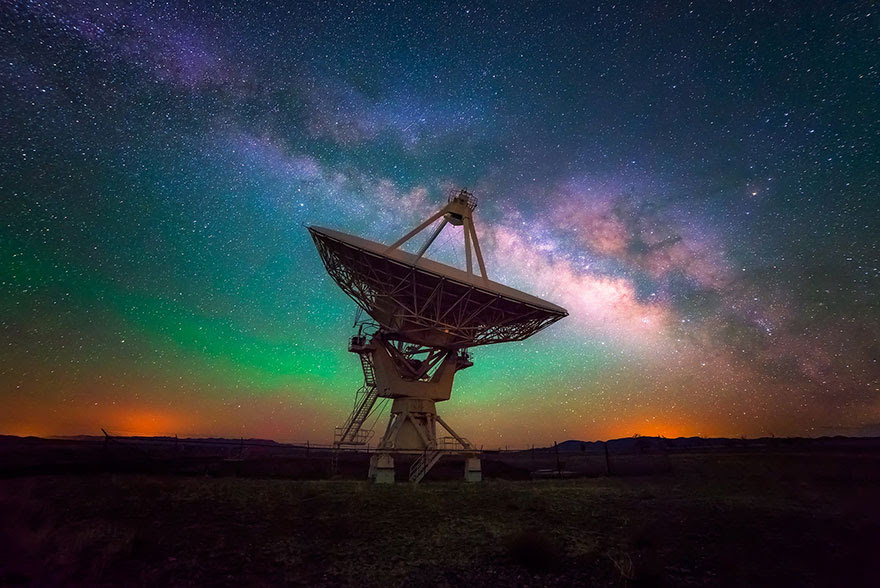 VLA And Milky Way (New Mexico, USA)