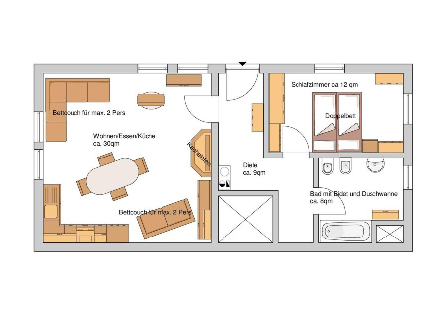 Grundrisse Der Wohnungen Grundrisse Ferienhaus Mandl Mit