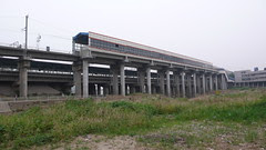 view of Guil subway station southbound platform in the foreground, subway line 1 Seoul