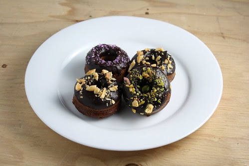 Baked Chocolate Donuts with Ganache