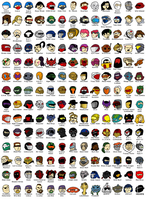 gi joe character cards