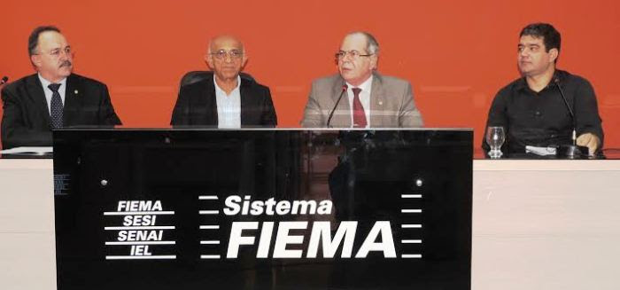 Deputado Mauro Pereira (PMDB/RS), Edilson Baldez, presidente da Fiema, e os deputados Hildo Rocha e Júnior Marreca
