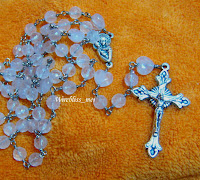 Wire wrapped Rosary Wire wrapped Rosary with Rose Quartz