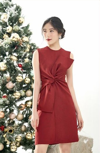 Đầm body thắt nơ eo