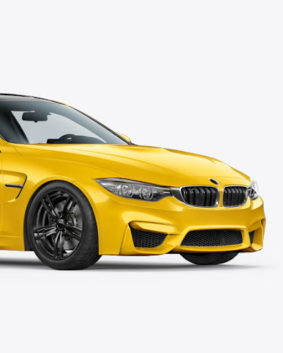 Download Bmw M4 Mockup Half Side View PSD Mockup Templates