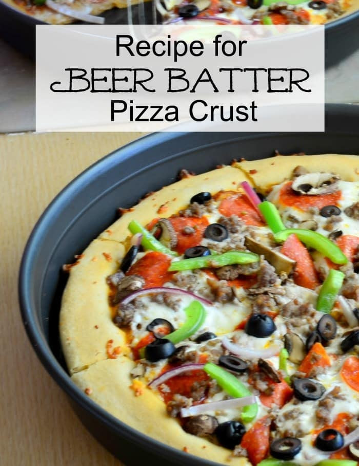 Recipe for beer batter pizza crust. The best crust you will ever eat!