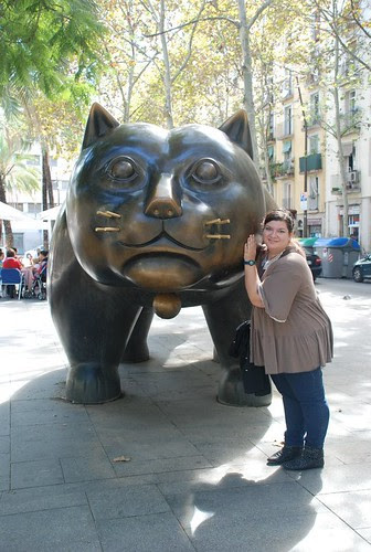 Barcellona - il gatto di Botero in mezzo alla Rambla del Raval