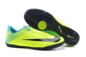 Soccer-Nike Mercurial Vapor VII Superfly III IC Indoor Soccer Shoes Yellow Blue