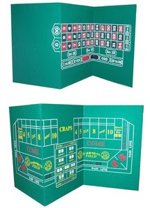 New Casino Tri Fold Craps Roulette Game Table Top | eBay