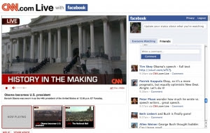 CNN live + Facebook Connect