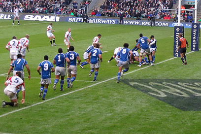 England vs. Samoa @ Twickenham - Samoa desperately try to defend