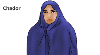 Woman wearing a Chador