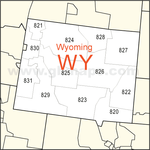 35 Wyoming Zip Code Map