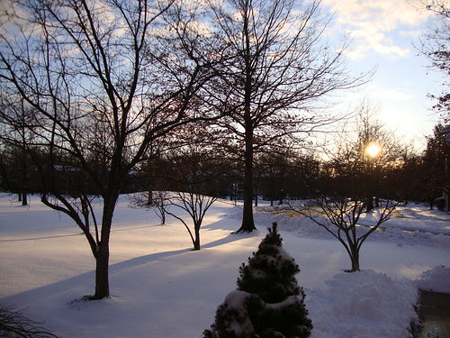 Sunset over snow 2/26/10