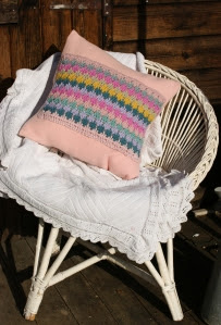 Larksfoot & vintage wool cushion