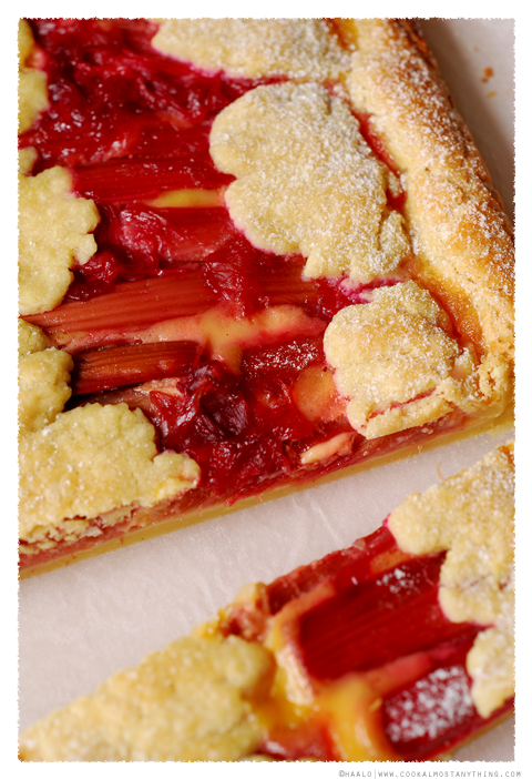 Rhubarb and Lemon Curd Tart© by Haalo