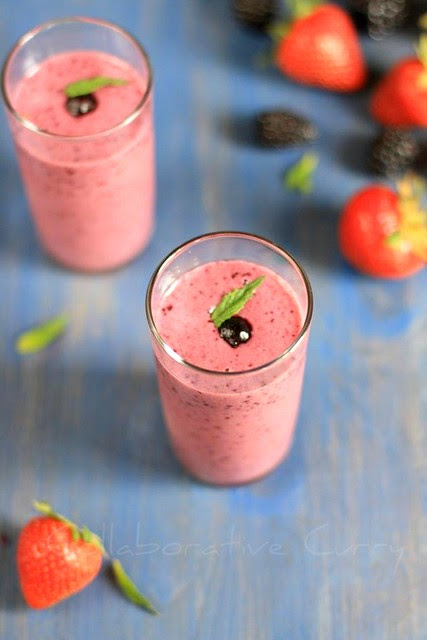 Mixed Berry Lassi With Flax meal