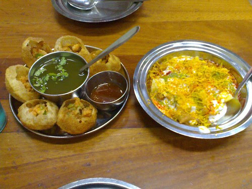 From left: Pani Puri and Dahi Pappadi Chaat