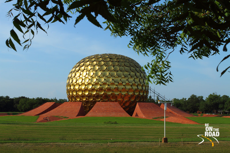 Matrimandir Peace Dome - under construction at Auroville