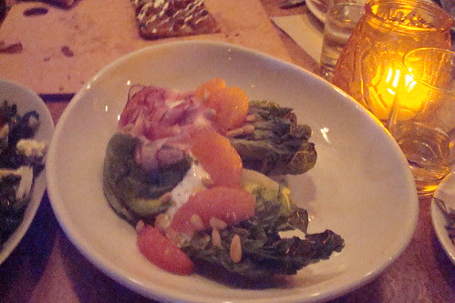 The Flash Gordon flash-grilled Little Gem lettuce, citrus, avocado, dill dressing, pine nuts, ume pickled onions