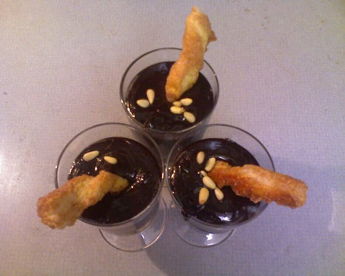 Chiacchiere and sanguinaccio dolce