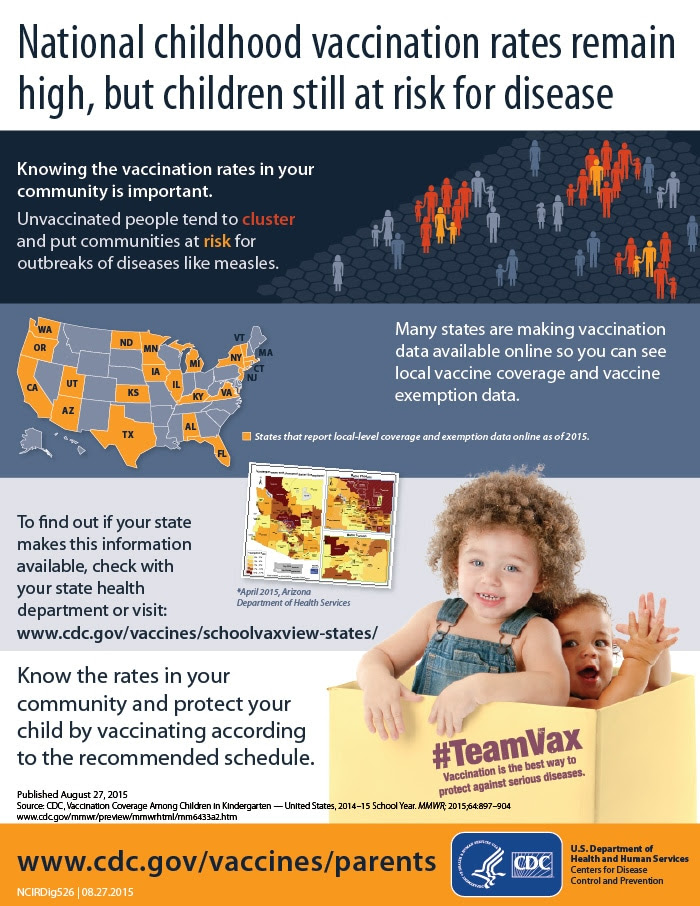 see text equivalent for childhood vaccination rates infographic