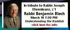 CAS Rabbi Ehrenkranz Lecture with Rabbi Blech - March 18