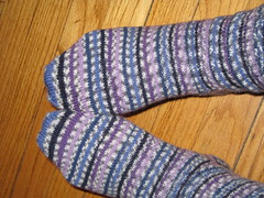 Purple Striped Socks