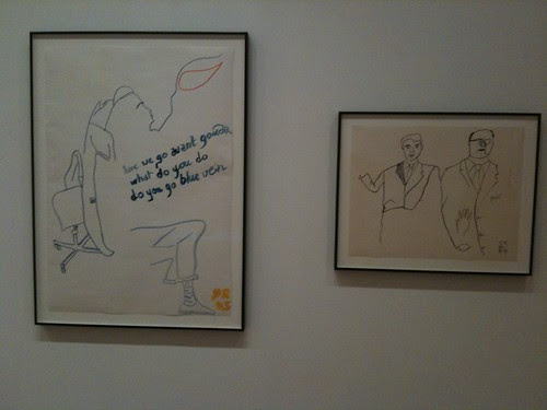 David Robilliard drawings, conceptual art show, MoMa