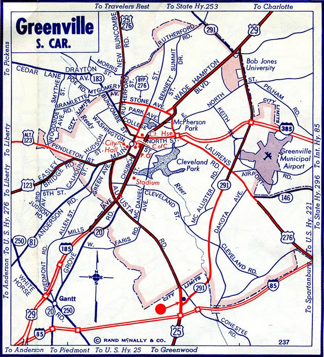 Downtown Greenville Sc Map