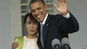 Aung San Suu Kyi trong chuyến thăm Mỹ