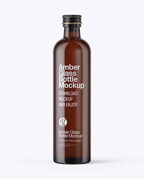 Download Amber Glass Bottle Mockup Yellowimages Free Psd Mockup Templates PSD Mockup Templates